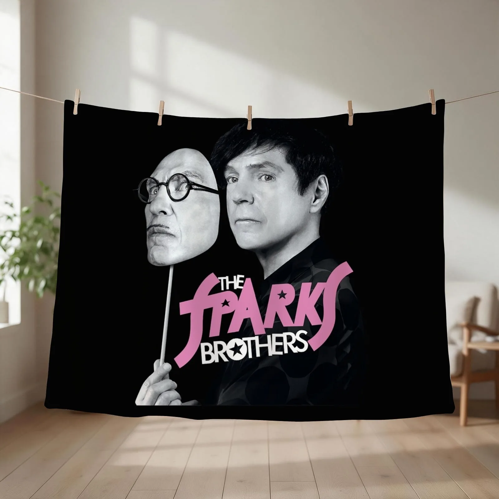 Sparks Brothers Throw Blanket Flannel Fabric Shaggy Retros Hair Blankets