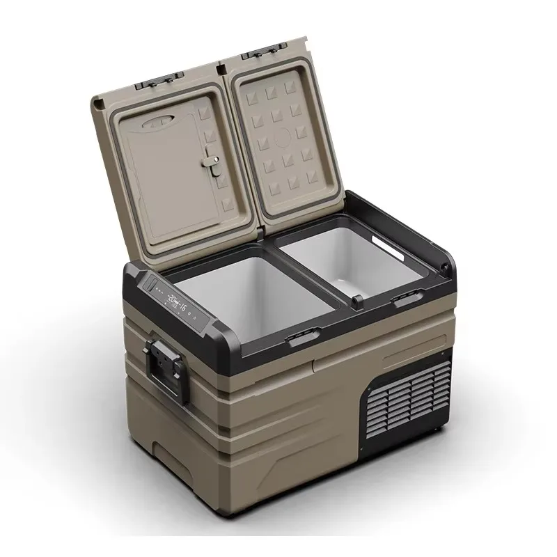 

Car Refrigerator Compressor Refrigeration 12v24v Double Door Double Temperature App Control Smart Car Refrigerator