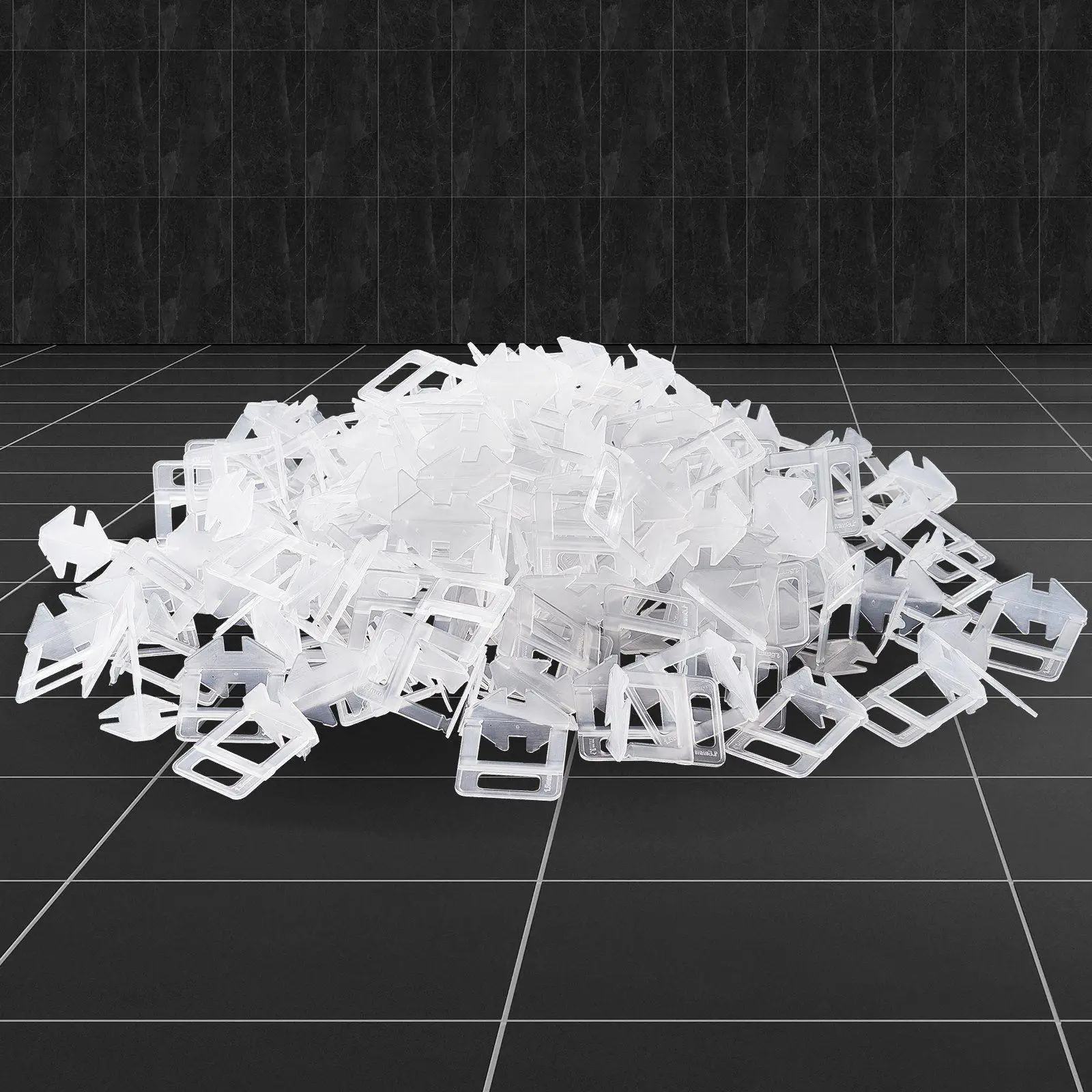 مشابك تسوية البلاط الفعالة 1.5 مم 2200 قطعة في كل عبوة، تصميم سهل الإزالة لوظائف تركيب البلاط الاحترافية