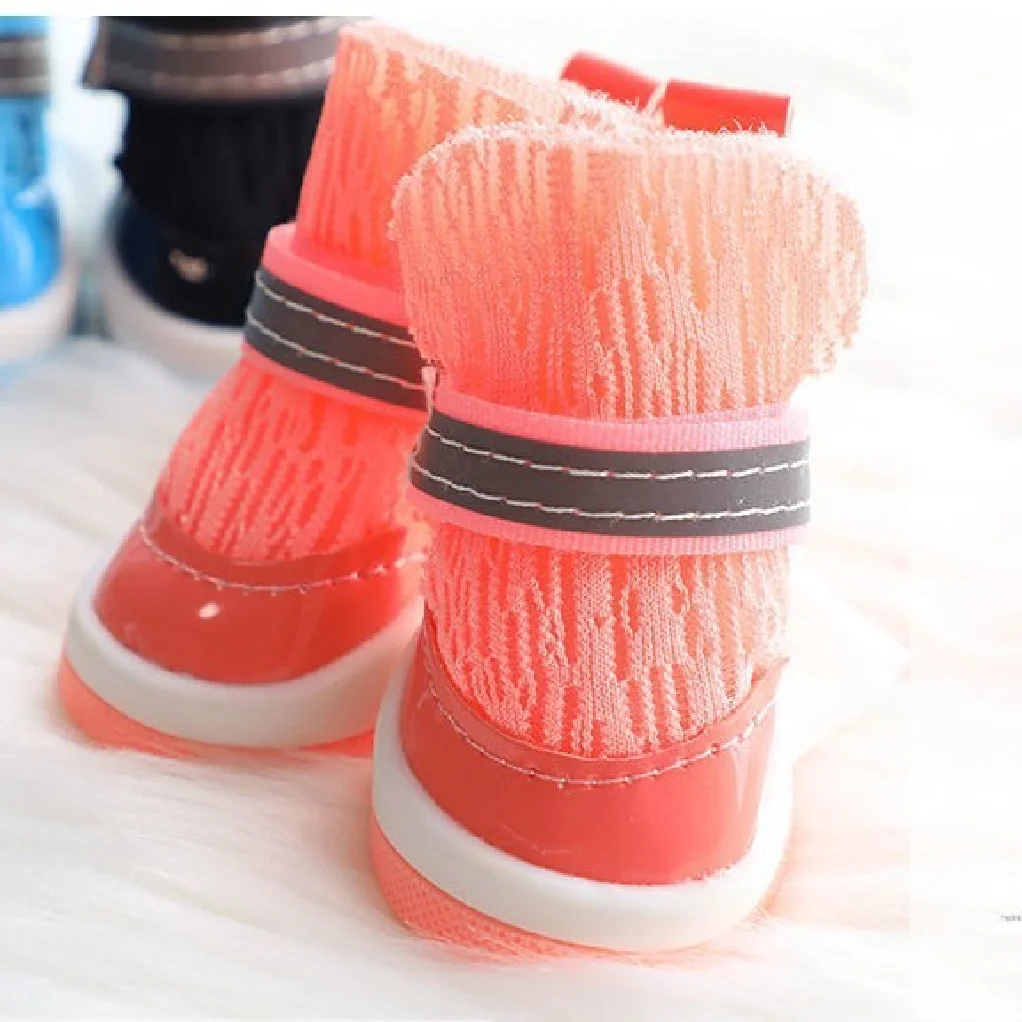 

Breathable Dog Shoes Non-Slip Puppy Booties 4 Pieces Anti-Slip Dog Shoes For Walking Hiking Outdoors Camping Running Beach