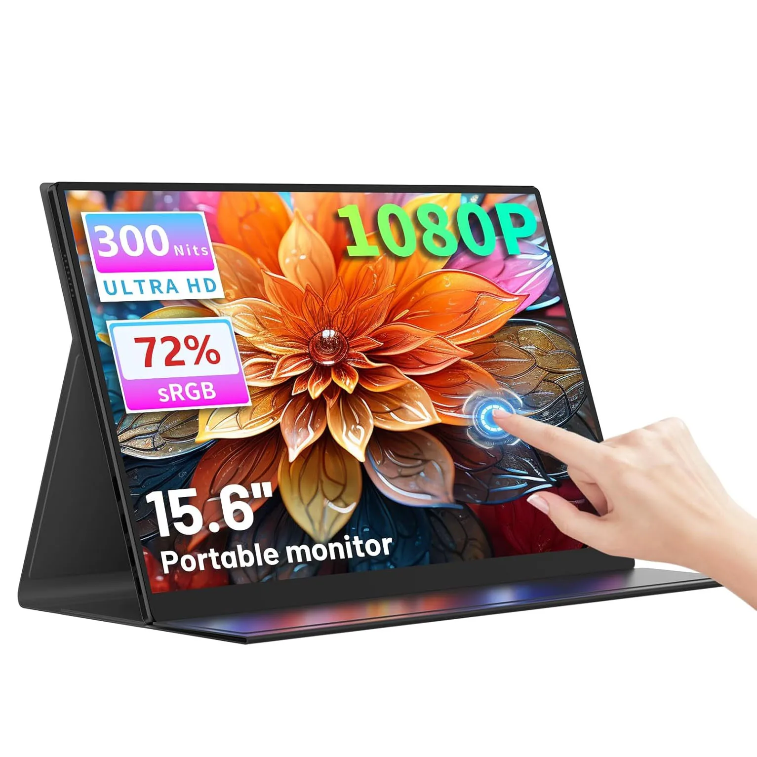 

15.6 inch Portable Touch Monitor Gaming IPS FHD Laptop Extension Screen Display with Type C Mini HDMI For PS/Steam/Deck/Switch
