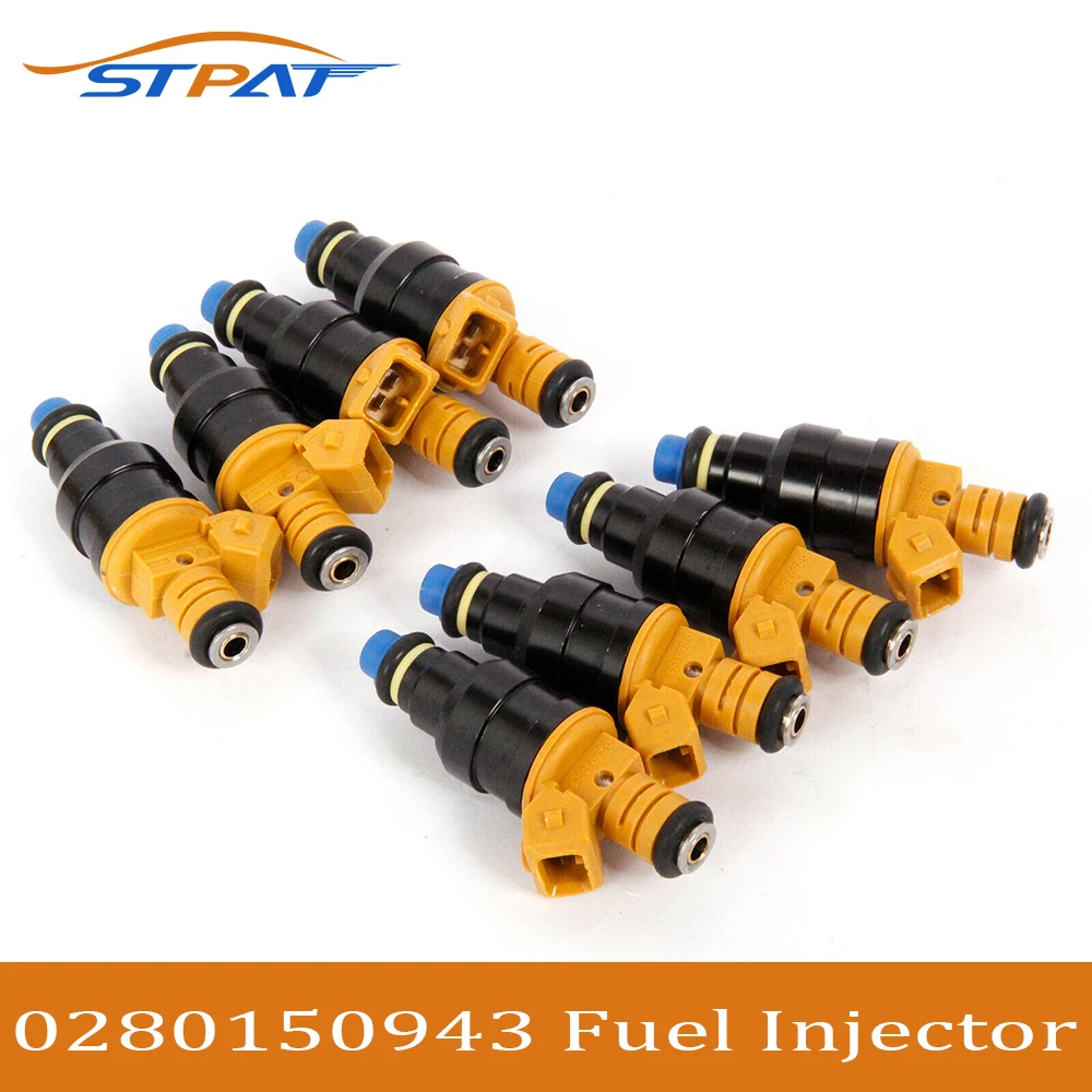 

STPAT 8 Fuel Injectors 0280150943 0280150939 0280150909 For Fo-rd 4.6 5.0 5.4 5.8 F-Series E-Series Bronco Lin-coln and Mer-cury