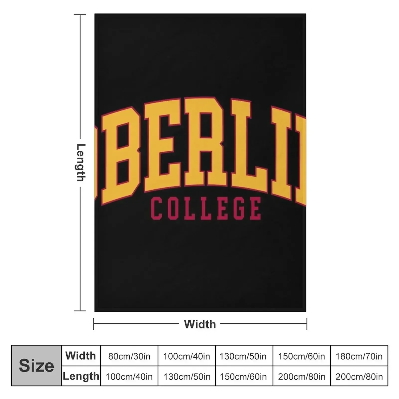 oberlin - college font curved Throw Blanket Thermals For Travel For Sofa Thin Thermal Blankets