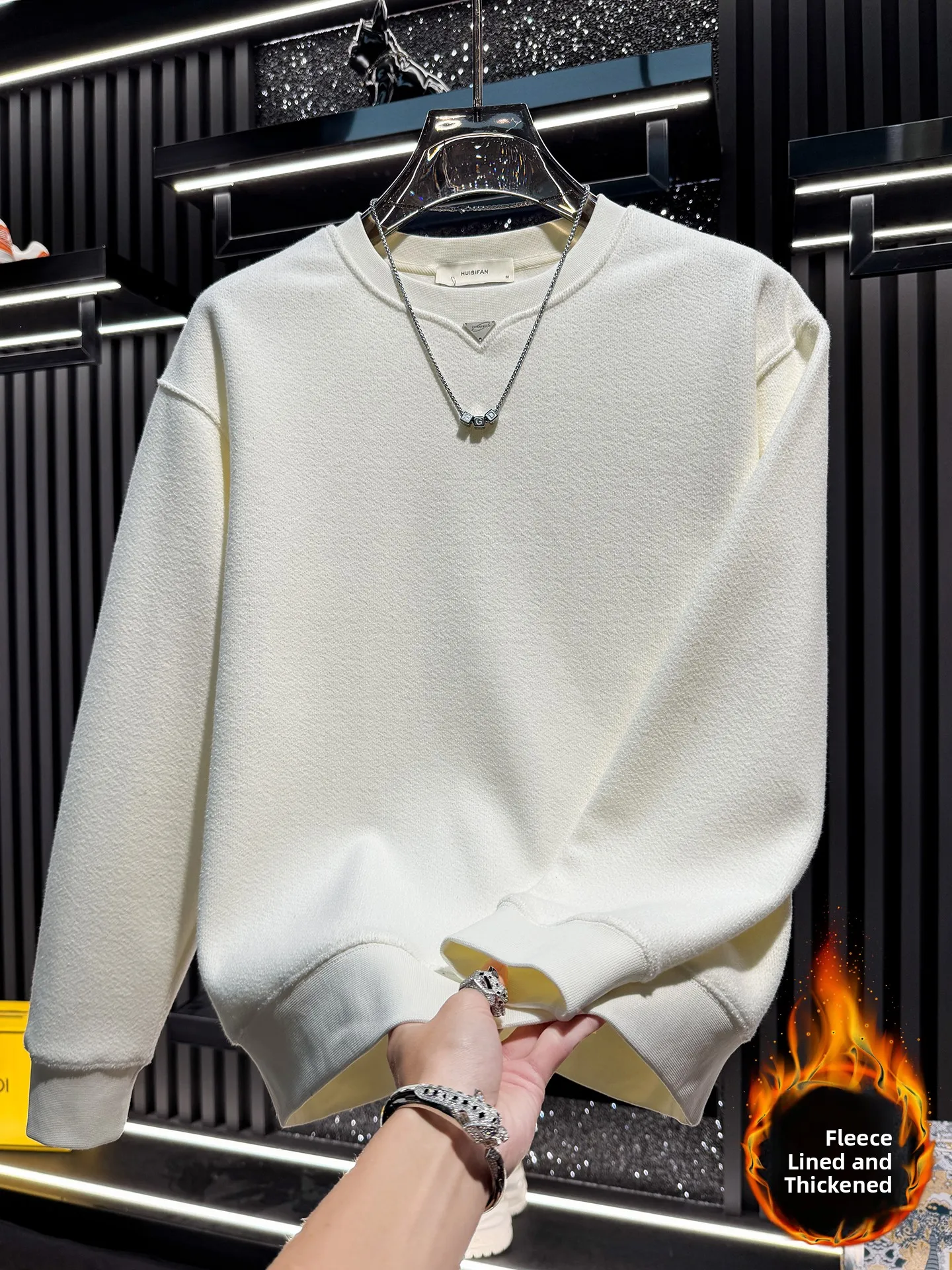 

Мужская премиальная двухсторонняя толстовка с капюшоном, утепленная, с длинными рукавами, повседневная, свободного кроя, с круглым вырезом, свитшот