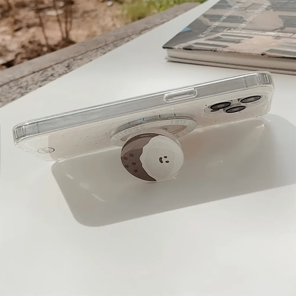 Ink Dot AMP Transparent Case, Magsafe Protect, Silicone Soft Cover, iPhone 16, 15, 14 Plus, 13, 12, 11 Pro Max, Mini