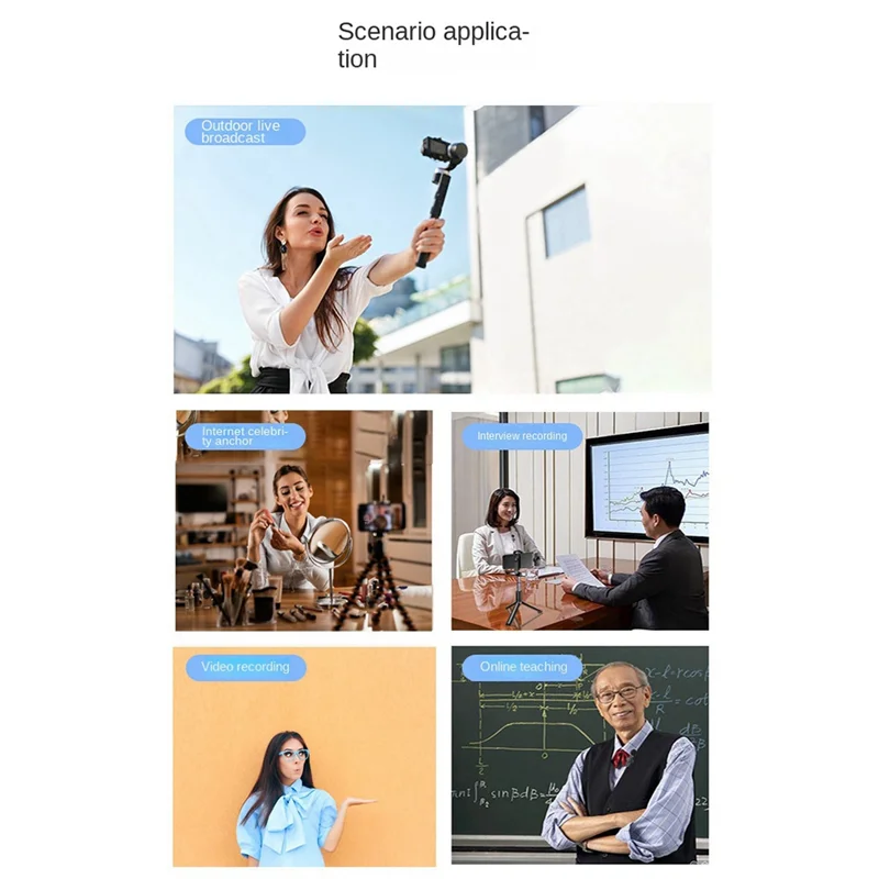 

AAAEL-Wireless Lavalier Microphone Portable Audio Video Recording Mini Microphone For Live Gaming Mobile Phone Microphone