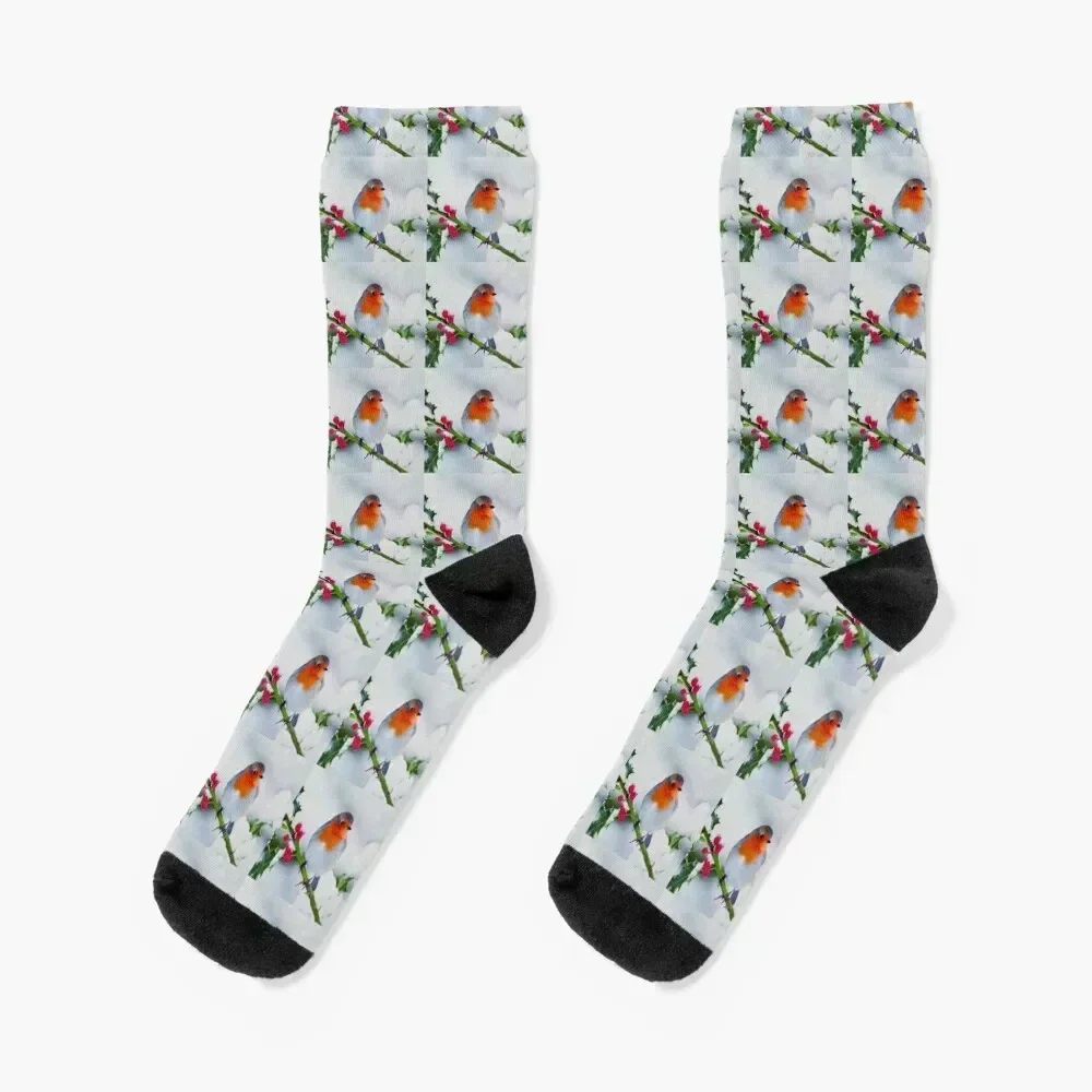 

European Robin Socks sport Non-slip Novelties kawaii Socks For Men Women's