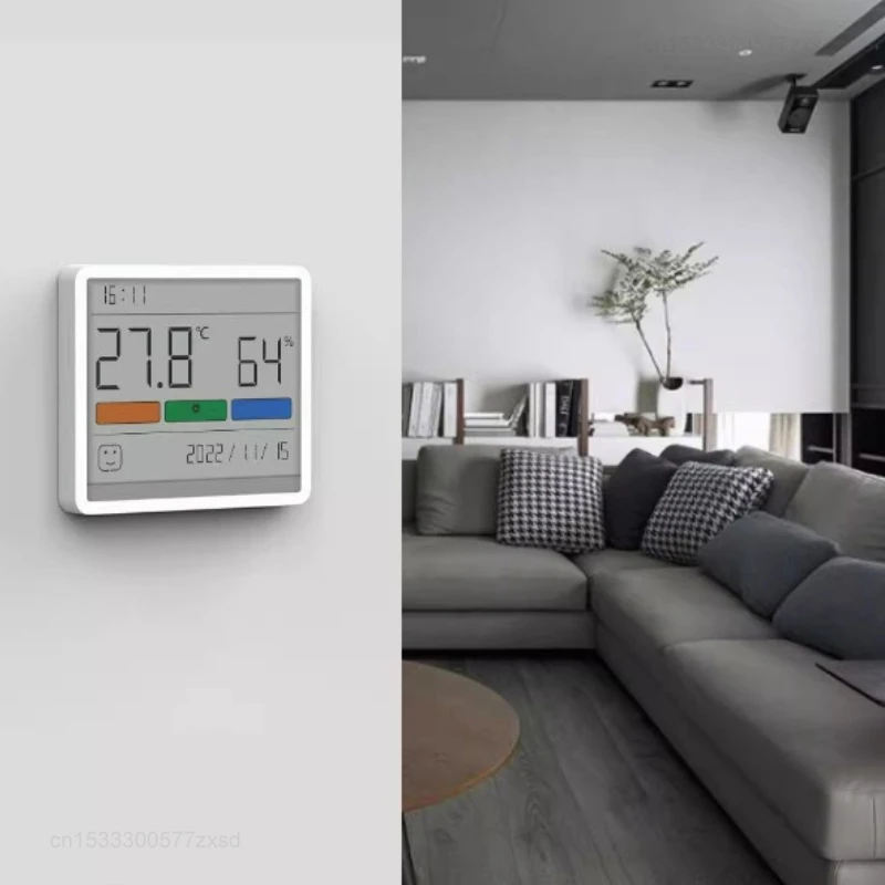 Imagem -02 - Xiaomi-termômetro Eletrônico e Higrômetro Estação Meteorológica para Casa Interior Alta Precisão com Relógio de Mesa Controlador de Temperatura