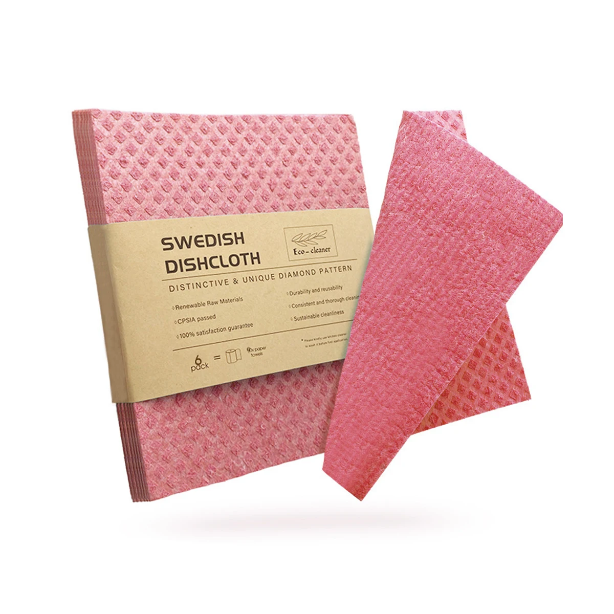 Pink Magic Cleaning Cloth Wood Pulp Sponge Kitchen Towel Reusable Cleaning Rag Absorbent Dishcloth Degradable Dish Cloth