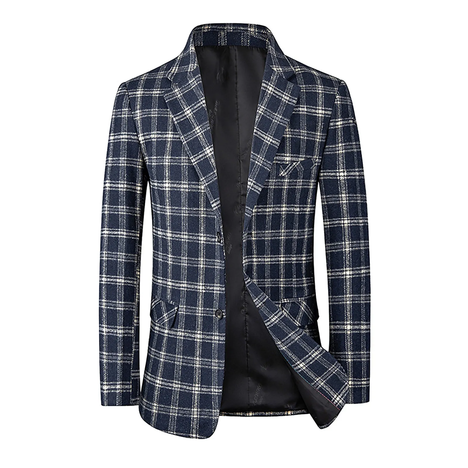 

Men's Formal Plaid Blazers 2024 Brand New Slim Fit Casual Checkered Suit Blazer Jackets Single Breasted Blazer Hombre Man Blazer