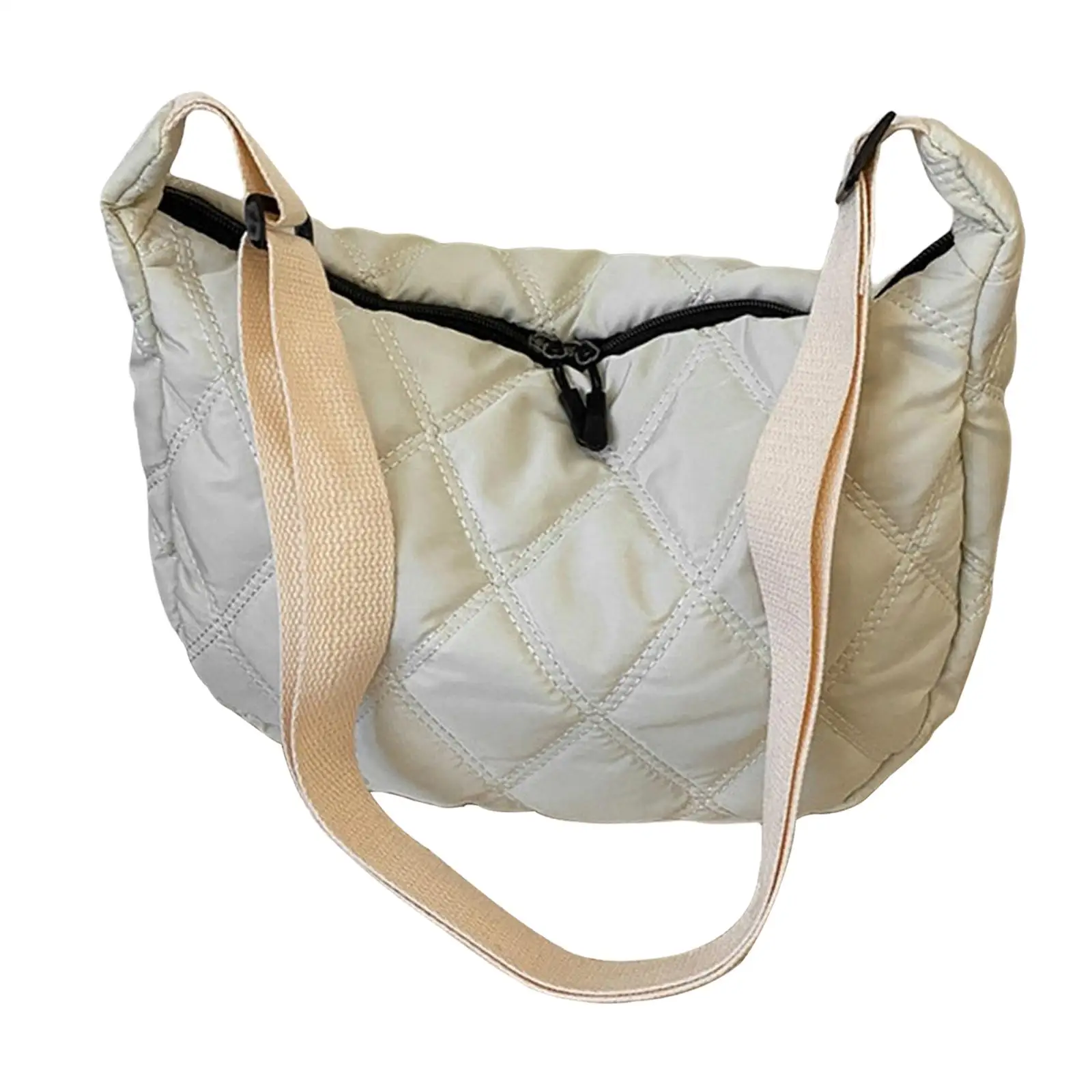 

Lady Women Crossbody Bags Oxford Cloth Shoulder Bag Big Capacity Vacation Beach with Adjustable Strap Tote Y2K Dumpling Bun