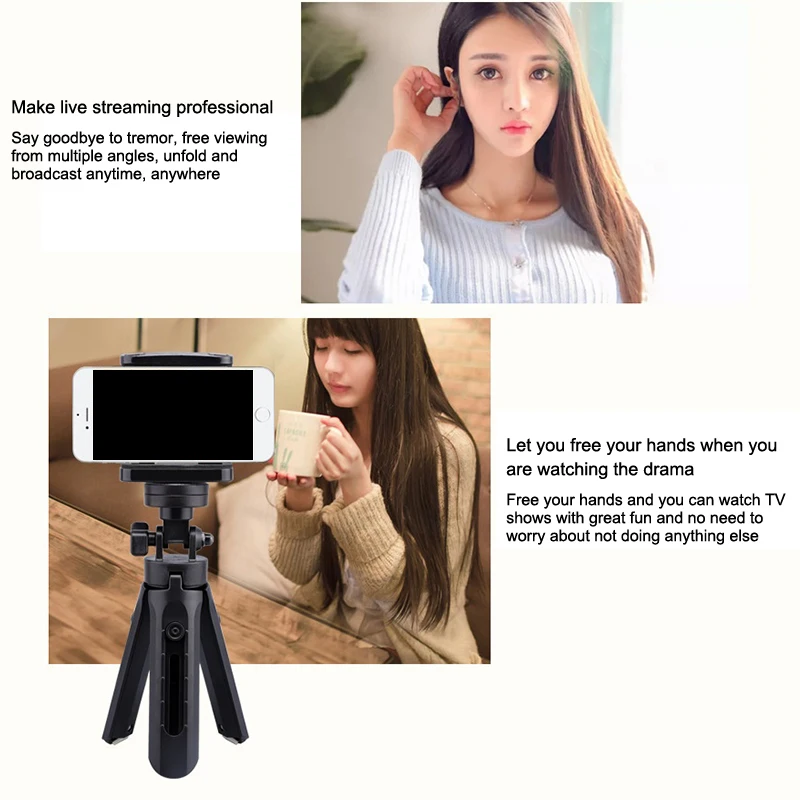 Compact Telescoping Smartphone Tripod with Selfie Stick for Live Videos and Portraits