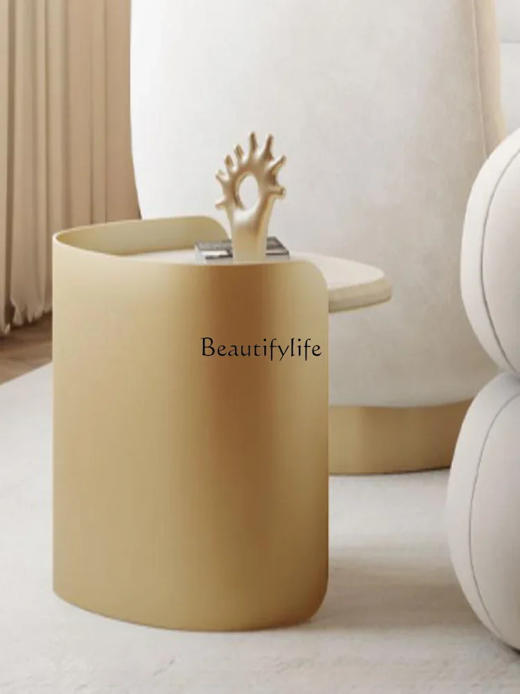 โต๊ะกาแฟหินอ่อนลายวินด์สไตล์มินิมอลแบบอิตาลี FG28 โต๊ะโซฟาห้องนั่งเล่นทันสมัยเรียบง่าย