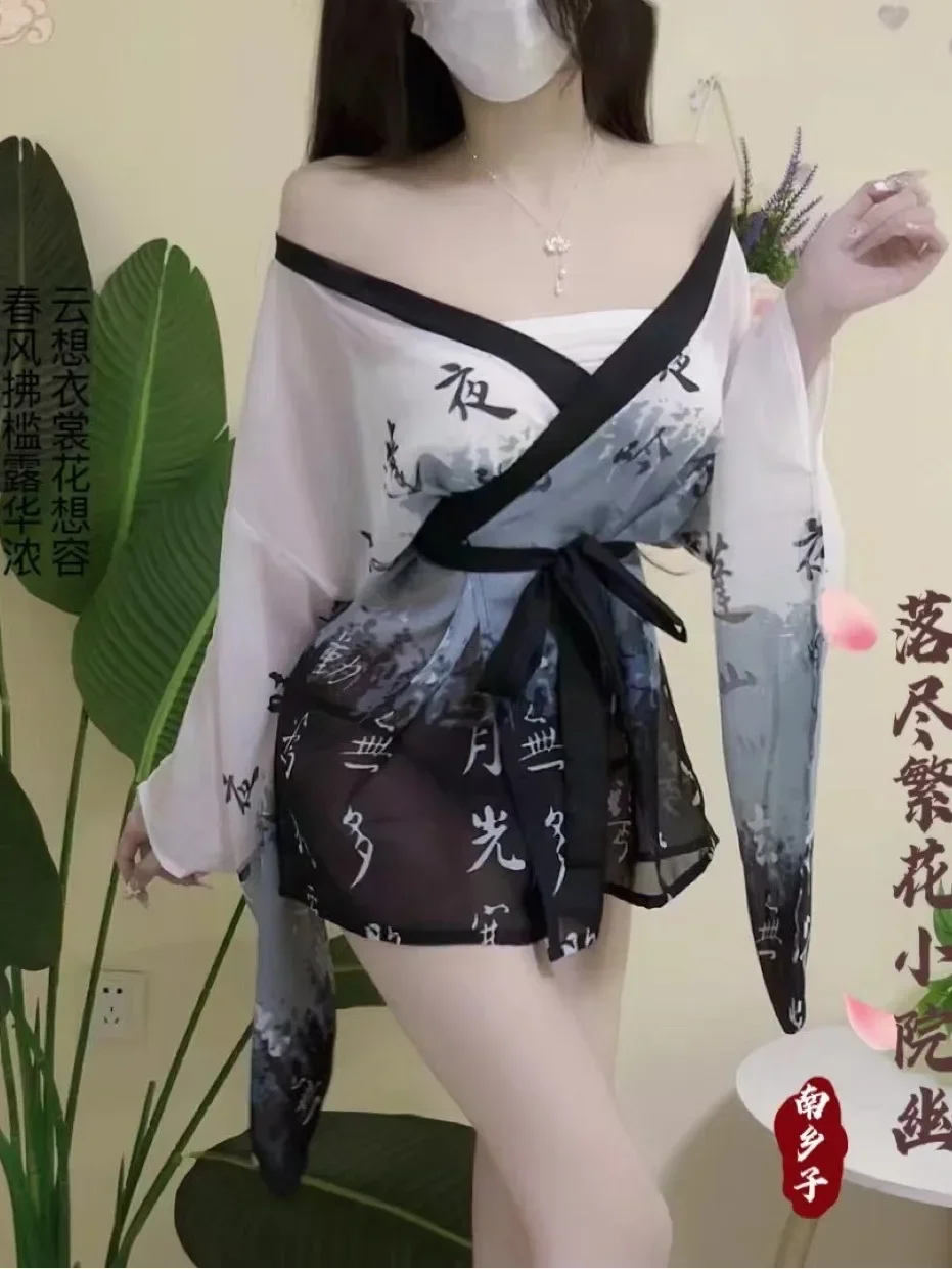 Doce menina hanfu antigo traje super imortal princesa consort uniforme antigo roupas de cama roupão bandhnu vestido elegante