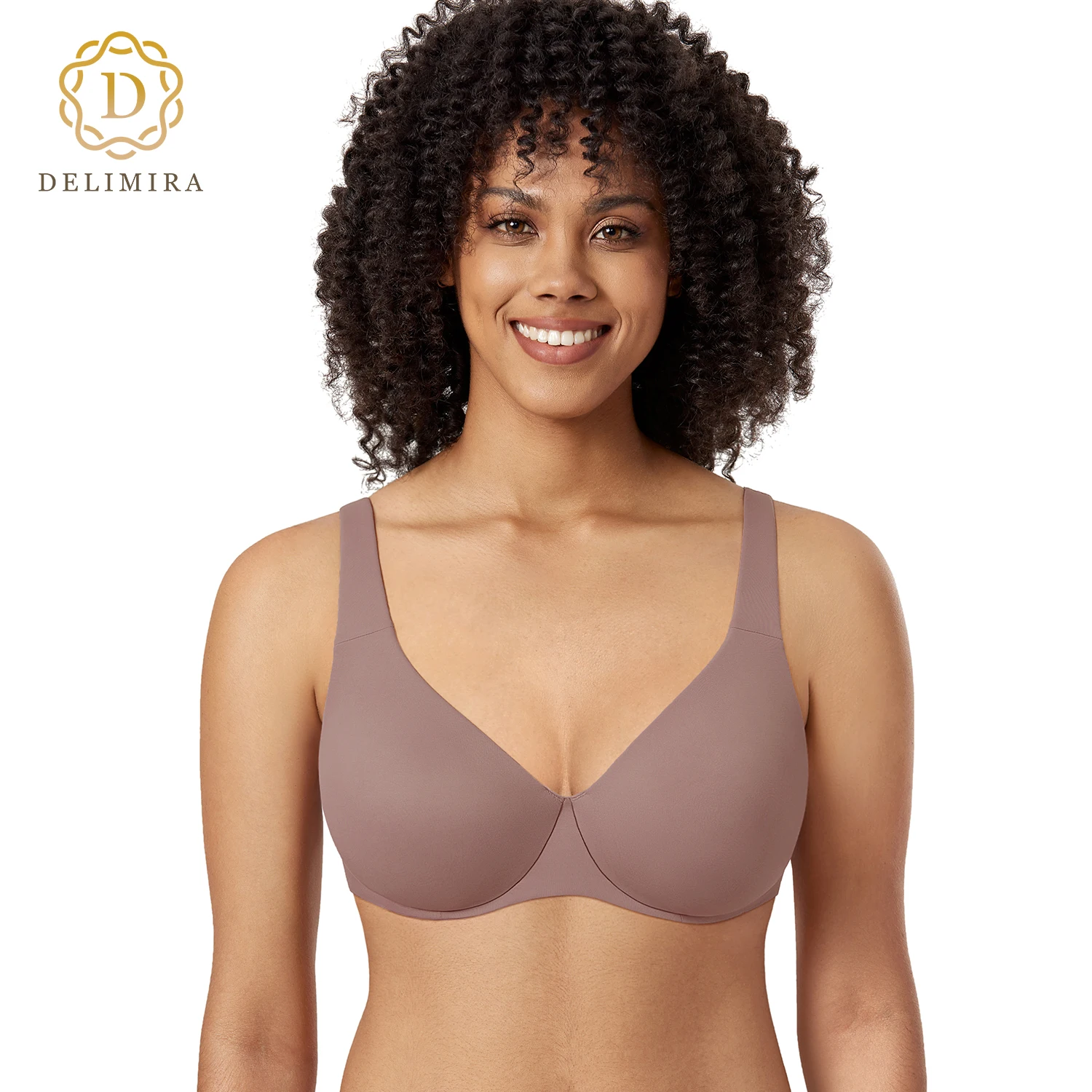 Women's Smooth Minimizer Bra Plus Size Unlined Full Coverage Underwire Support D DD E F G