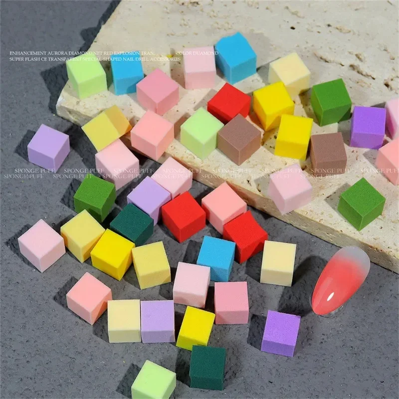 Nail Stamp Color Sponge Square Drawing Painting Fade Block Blush Nail buffer trucco Gradient Soft Sponge Pad 4 Paw Pen Design