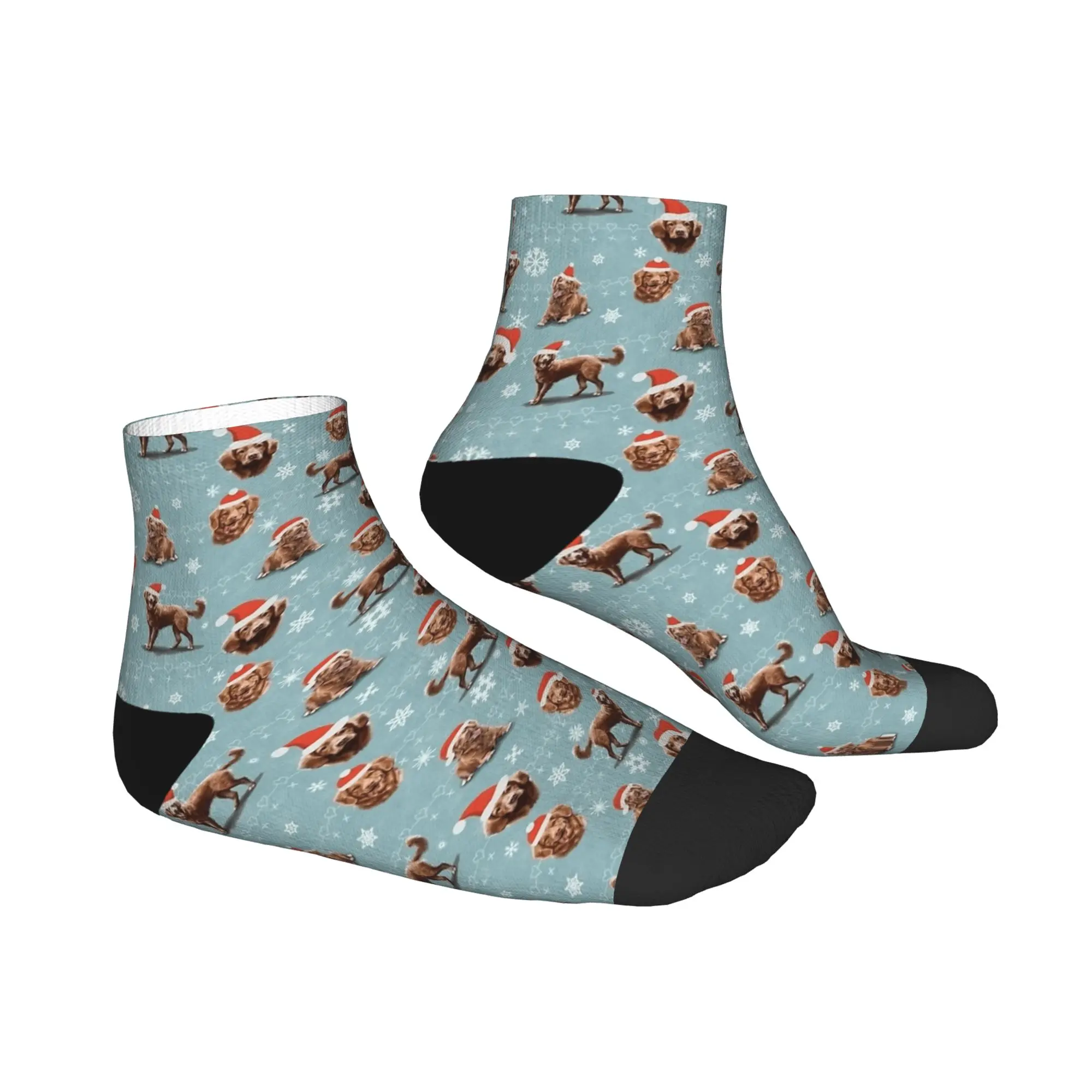 عيد الميلاد نوفا سكوتيا بطة Tolling المسترد الكلب الكاحل الجوارب عدم الانزلاق جودة لينة الجري الجوارب للزوجين الربيع جورب #3