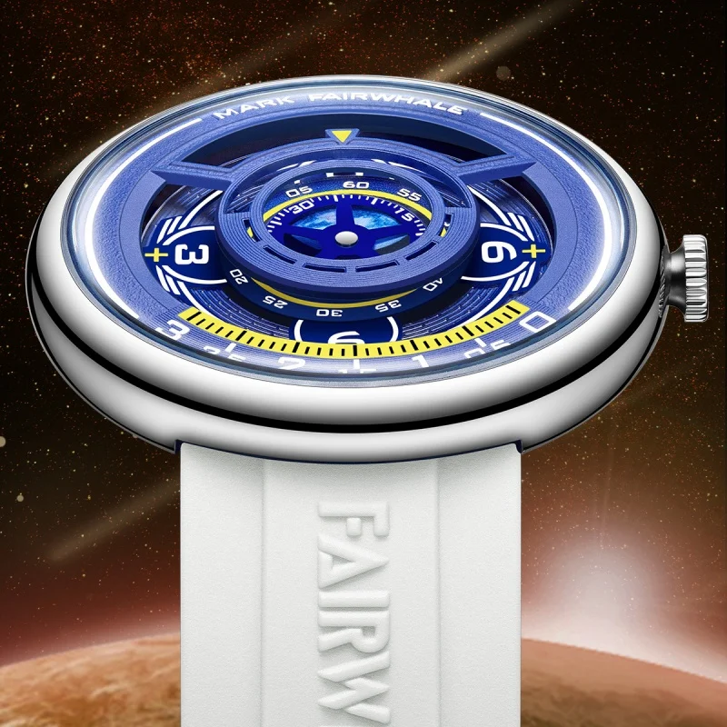 Mark Fairwhale 5990 New 2025 Fashion Original Unique Silicon Quartz Men's Watch Night Light Sports Watch Relógios Masculino