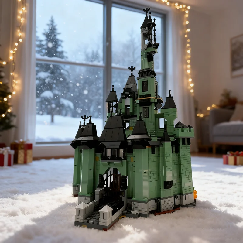 1564 elementy MOC Nawiedzony Zamek Królestwa Alternatywna Konstrukcja Model Harry Klocki Konstrukcyjne Zabawka Prezent na Boże Narodzenie Kreatywny