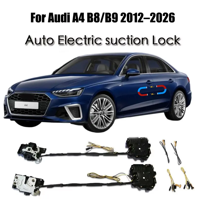 

For Audi A4 B8/B9 2012–2026 Car Soft Close Door Latch Pass Lock Actuator Auto Electric Absorption Suction Silence Closer
