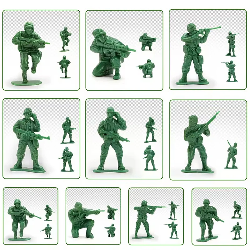 24/36/100 Stück ﻿ ﻿ ﻿ Soldaten-Modell 5cm Plastik Schreibtisch-Ornament Mini-Skulptur Armee-Männer Actionfiguren Militär-Enthusiasten Geschenke TMZ – Detail 7