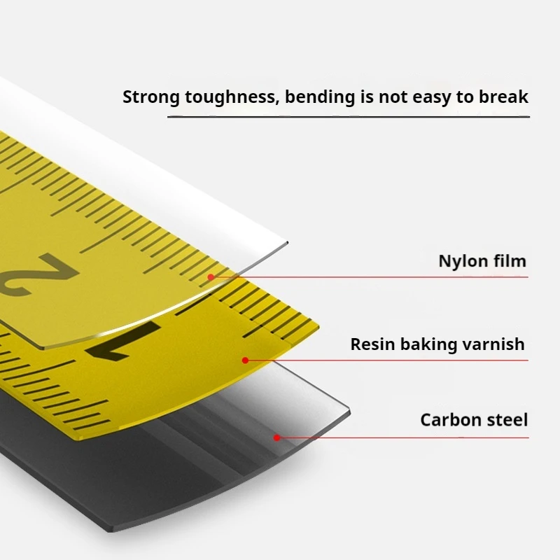 Imperial + metric dual-purpose tape measure, enhanced toughness and not easy to break, upgraded shell protection, measuring tool