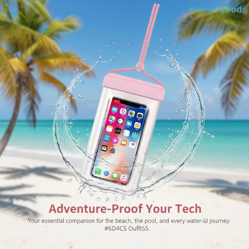 Pochette universelle étanche pour téléphone, étui transparent en TPU avec sangle pour piscine et activités aquatiques, étanchéité durable