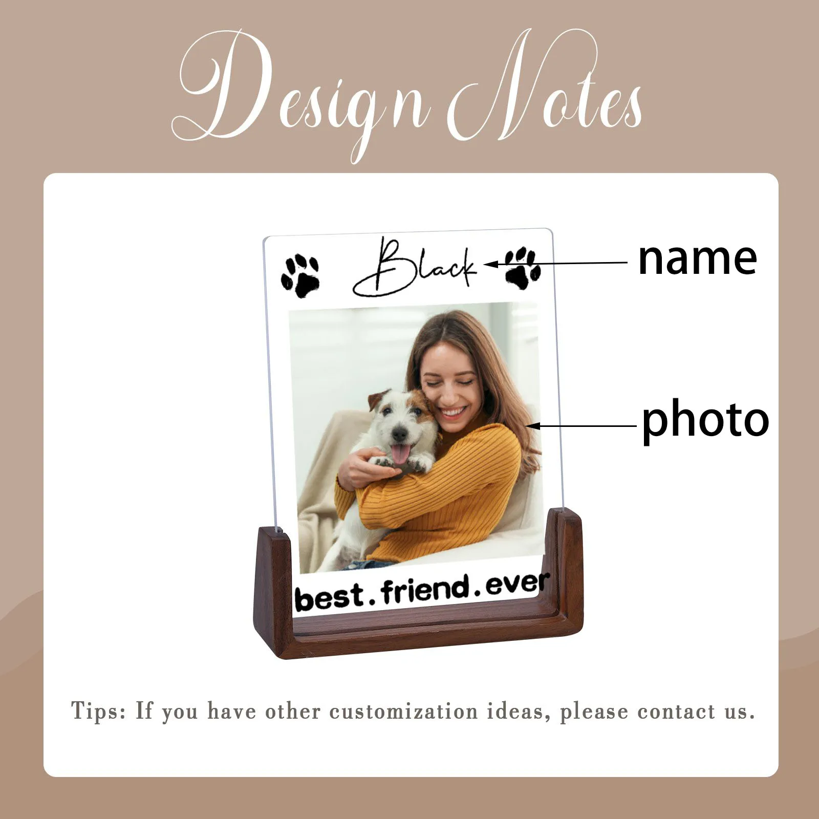 Pet Memorial Picture Frame Our Personalized Name Best Friend Ever Photo Frame Dog Sympathy Loss Gift for Cat Owner Pet Lovers