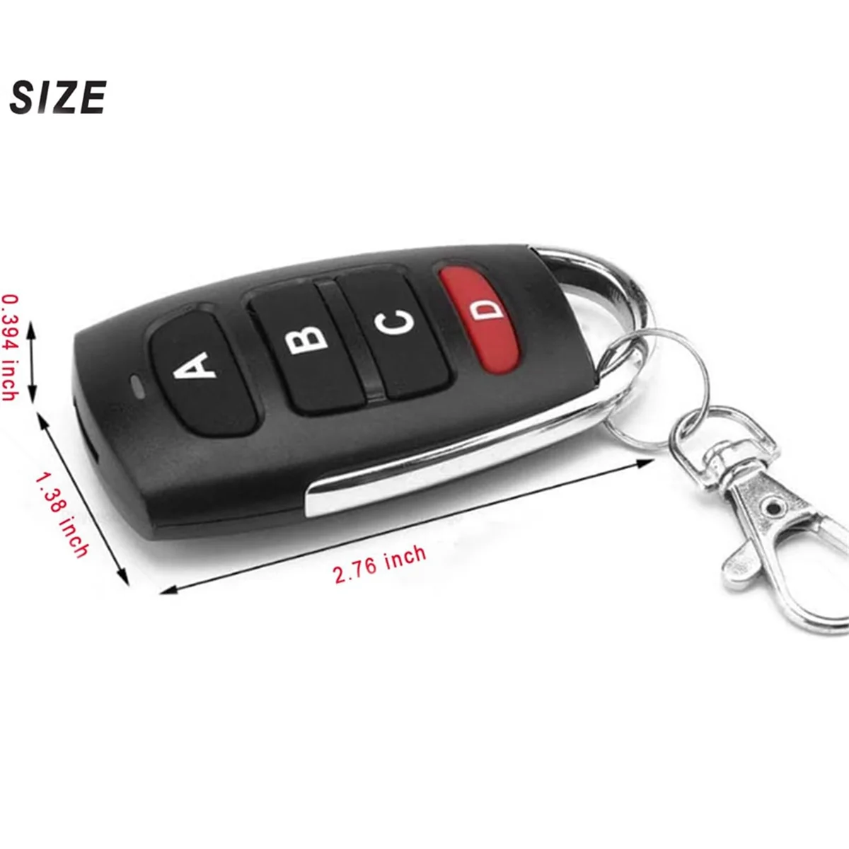 4Pcs Universal Duplicator Remote Garage Door Remote,Remote for Gate, Remote Control Key Fob, Replacement Garage Door