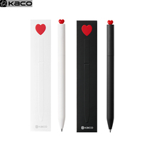 KACO FIRST Cute LOVE Gel Pens Rotate 0.5mm Black Ink Refills ballpoint pen set Girls kawaii stationery For Valentine's Day Gift