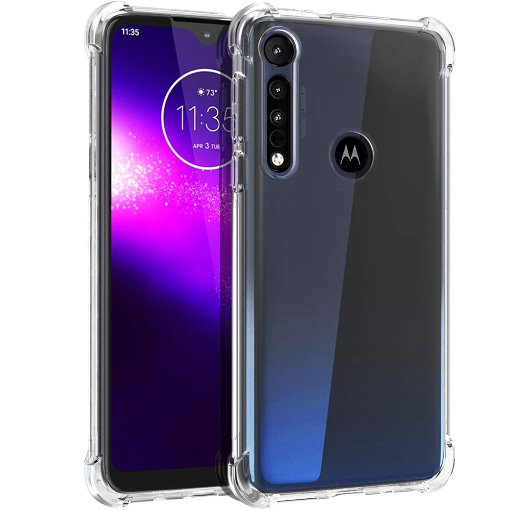 Clear Reinforced Case for Motorola Moto G8 Plus Z3 Z4 E5 E6 Play Soft Silicone Protective Case for Motorola One Hyper Power Pro