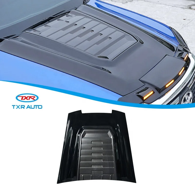 4x4 Car Parts Front Hood Scoop Cover Pickup Bonnet Guard Roof Searchlight for  Hilux 2021- custom