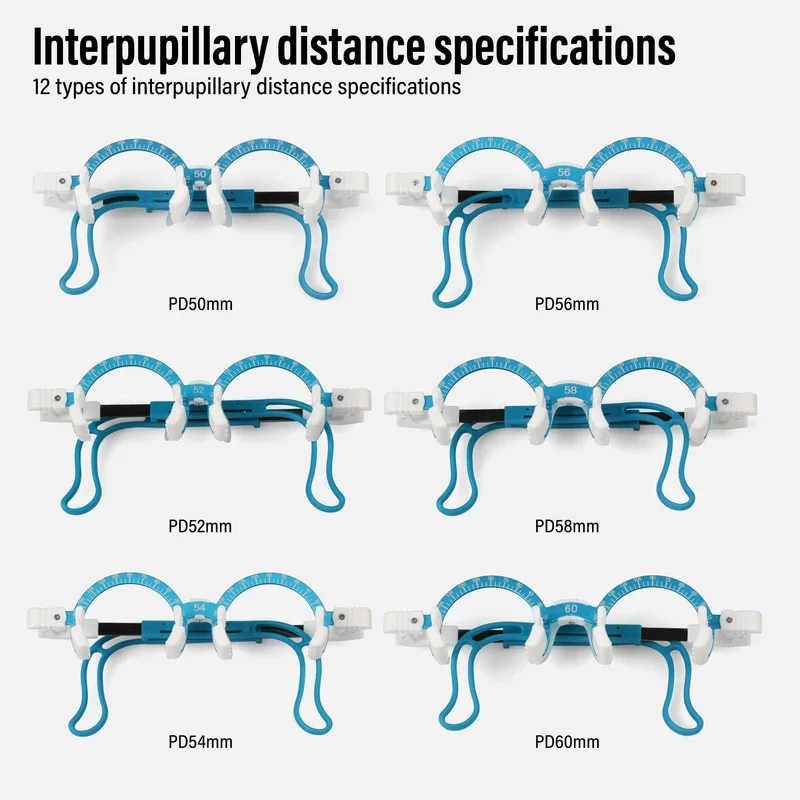 Ultra-Light Aluminum Alloy Trial Frame with 4-Lens Slots | Adjustable Temple Arms & 50-72mm Sizing for Optometry & Prescription
