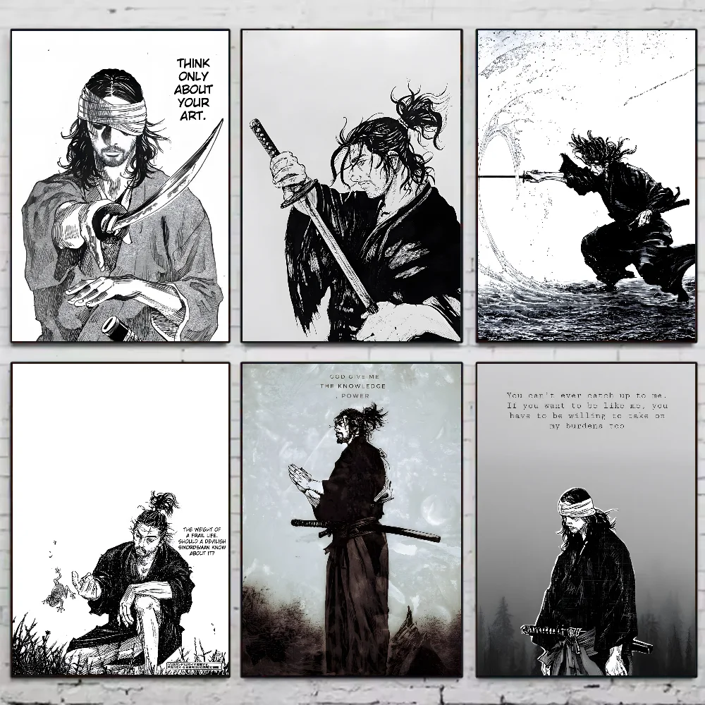 Vagabond Manga Poster HD art sticky wall waterproof home living room bedroom bar aesthetic decoration