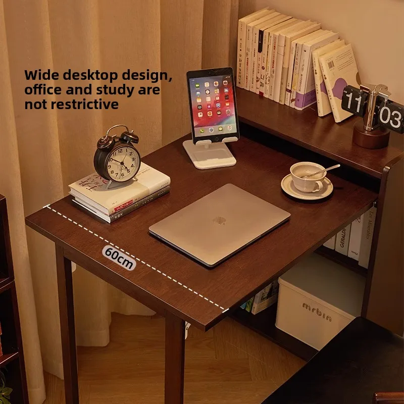 

Solid wood folding desk Student household Small apartment bedroom study table Bedside writing table Simple computer