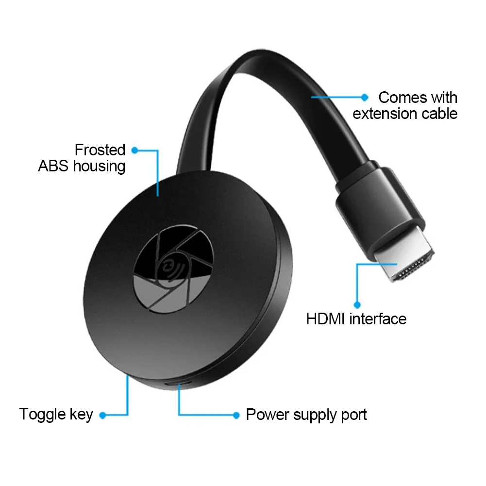 Dispositivo múltiple de espejo HDMI inalámbrico, teléfono móvil conectado a TV HD 1080P, proyección de ordenador, Ipad, WIFI, proyector de pantalla en vivo