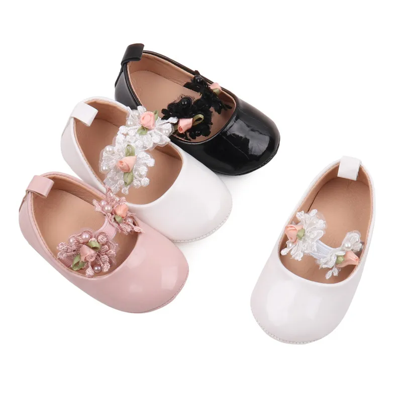 

Baby Girl Shoes PU and TPR Anti-slip Sole Beautiful Flower Mary Jane Style Fashion Sandal