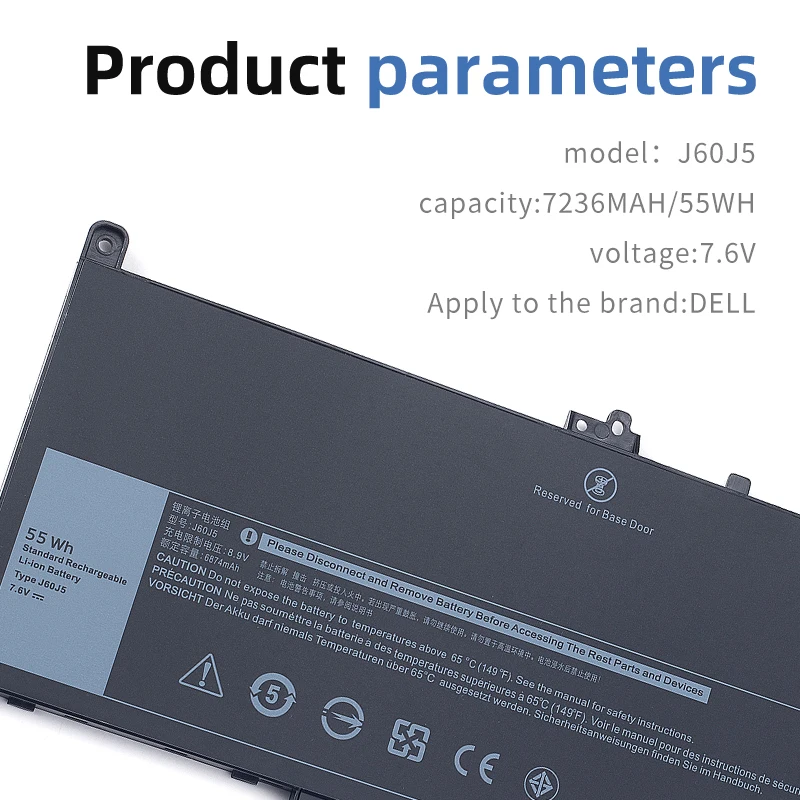 SUOZHAN J60J5 baterai port untuk Dell Latitude E7270 E7470 R1V85 MC34Y 242WD