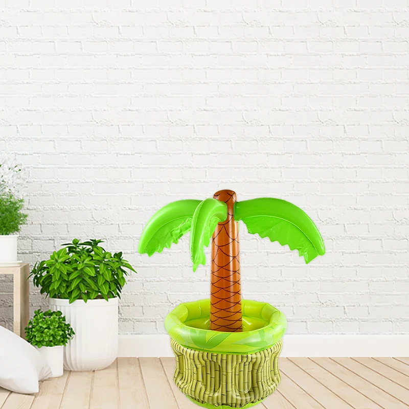 

1pc Inflatable Coconut Tree Ice Bucket Ice Cup Outdoor BBQ Inflatable Beer Bucket Happy Summer Hawaii Beach Party Decor Supplies