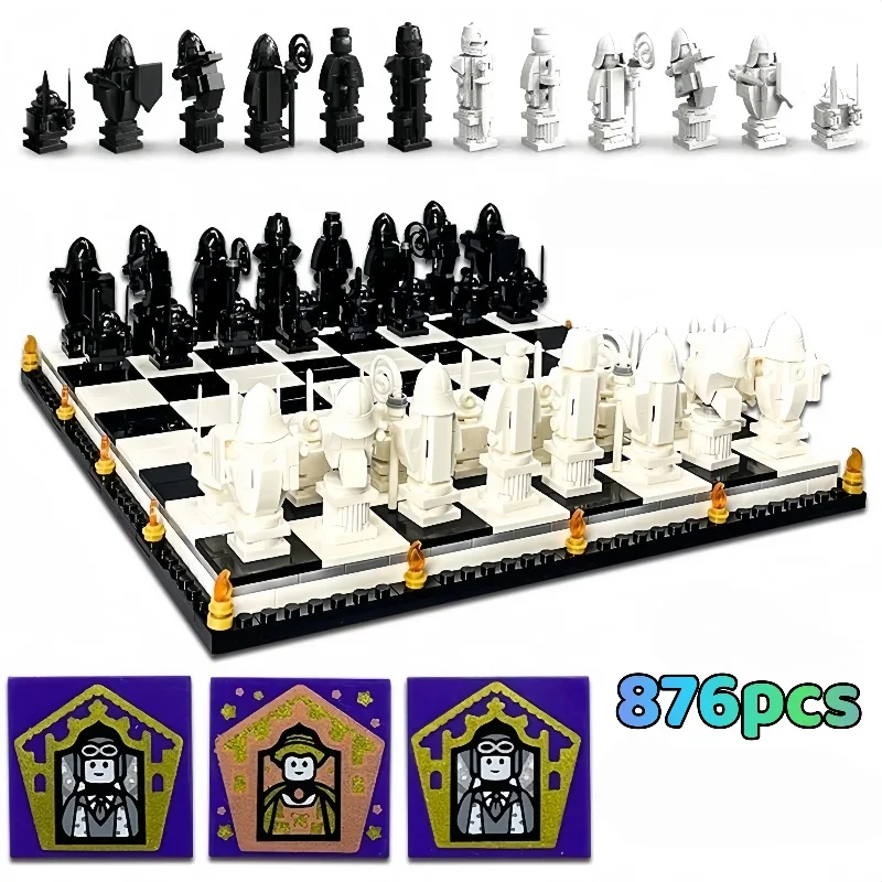 

Набор строительных блоков HP Wizard Chess | Совместим с замком Хогвартса 76392. | Средневековые рыцарские игрушки для ролевых игр для подростков 14+, Adu