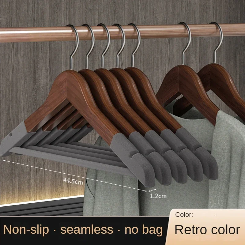 Wooden Hanger Suit Hangers Non Slip Wood Velvet Hangers for Hanging Pants,Suits,Dress,Skirts-360°Rotating Hanger for Home,Hotels