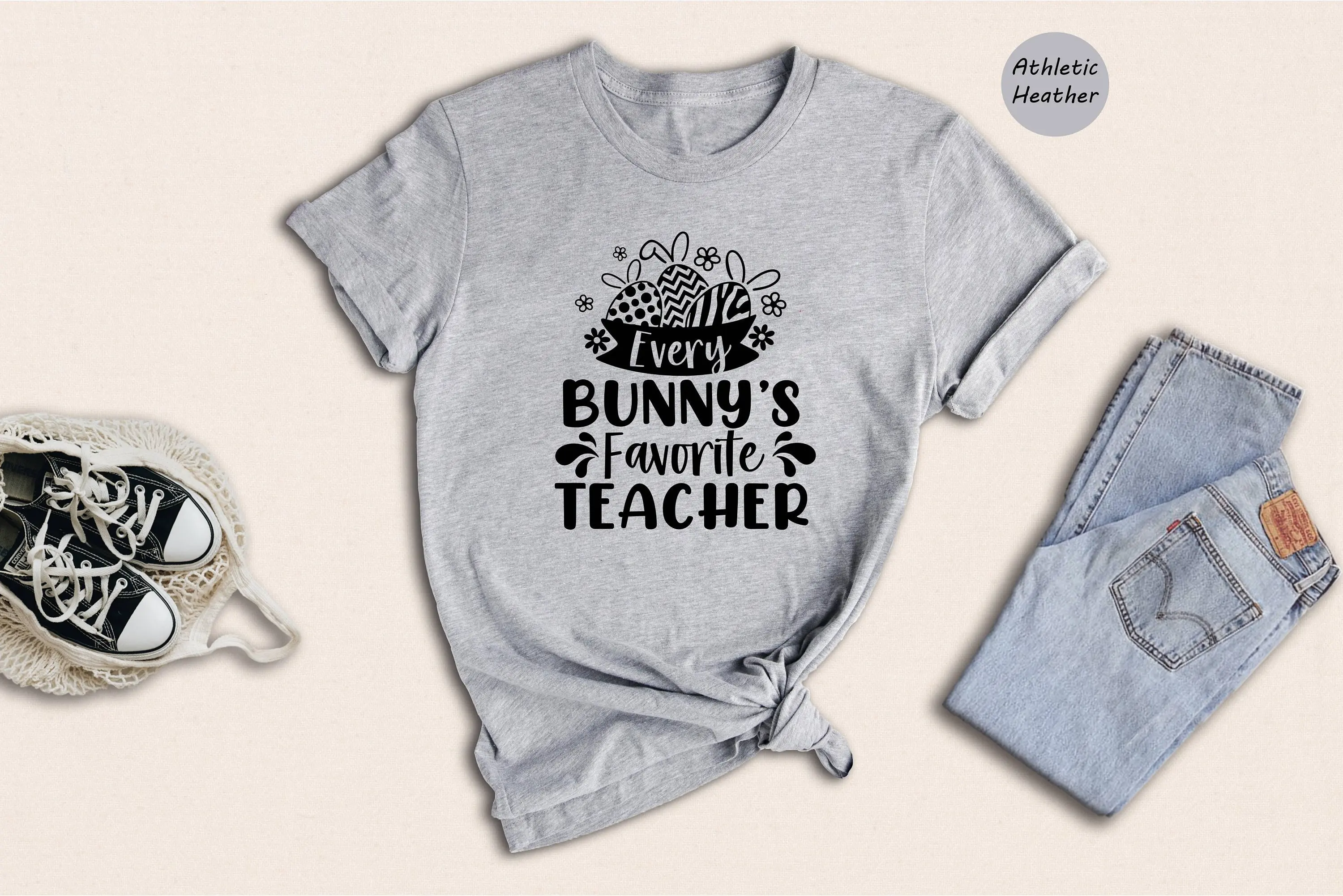 Every Bunny'S Favorite Teacher T Shirt Easter Happy Cute Funny