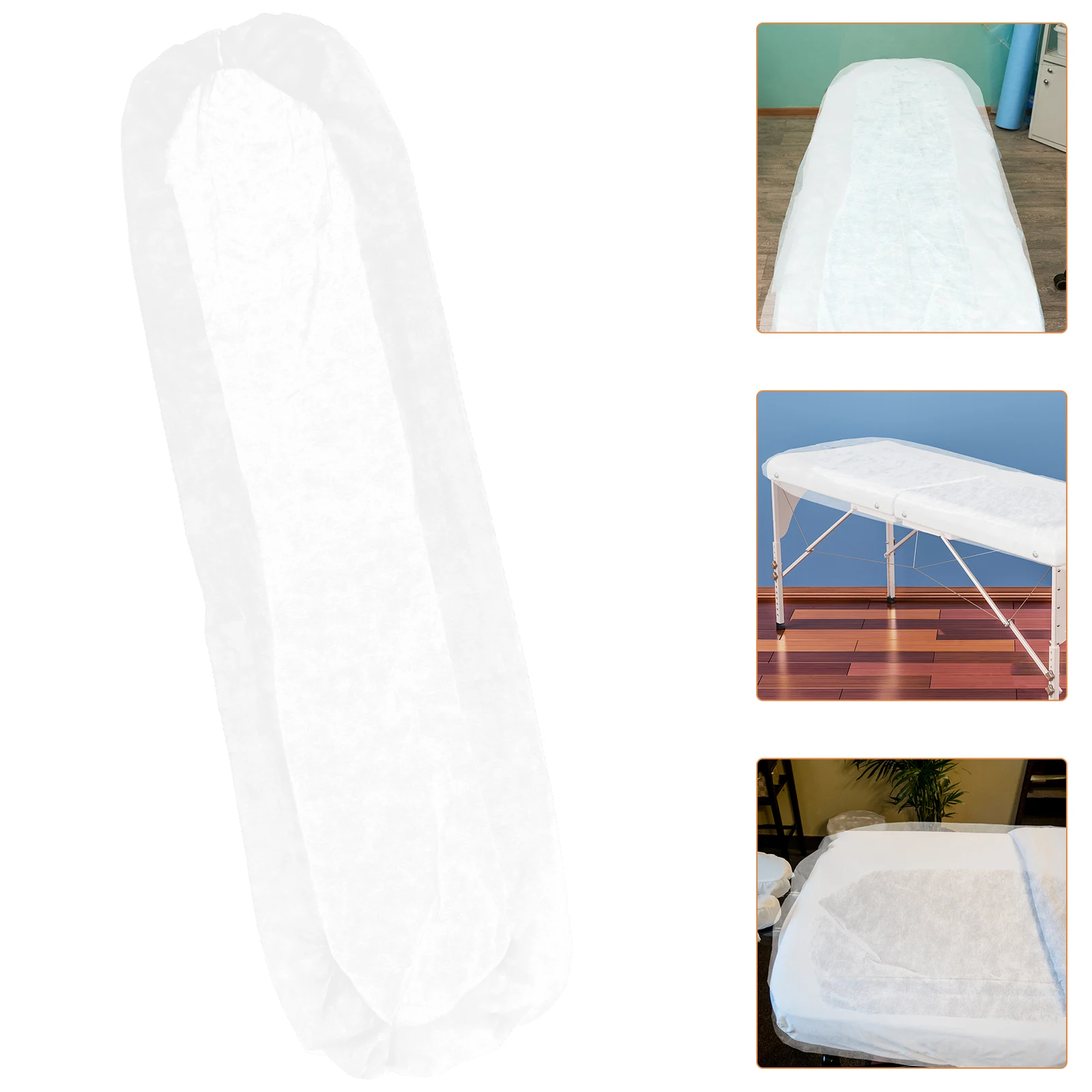 

10pcs Disposable Fitted Massage Table Sheets Soft Nonwoven Fabric Anti-Slip Elastic Edges For Spa Salon Bed