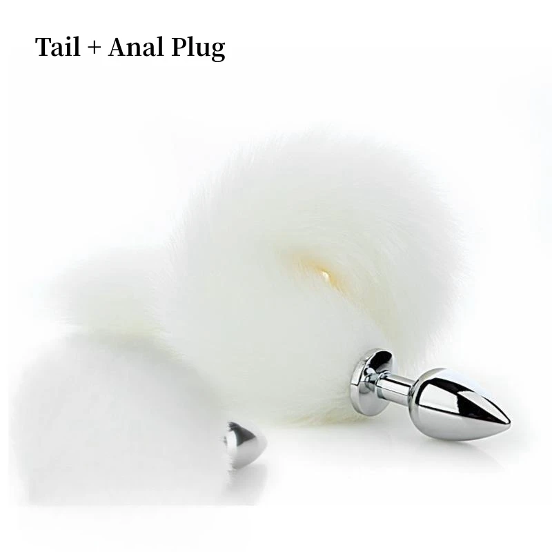 BDSM Faux Fox Tail Anal Plug with Removable Smooth Butt Plug for Men Women Role-playing Adult Games Sex Toys