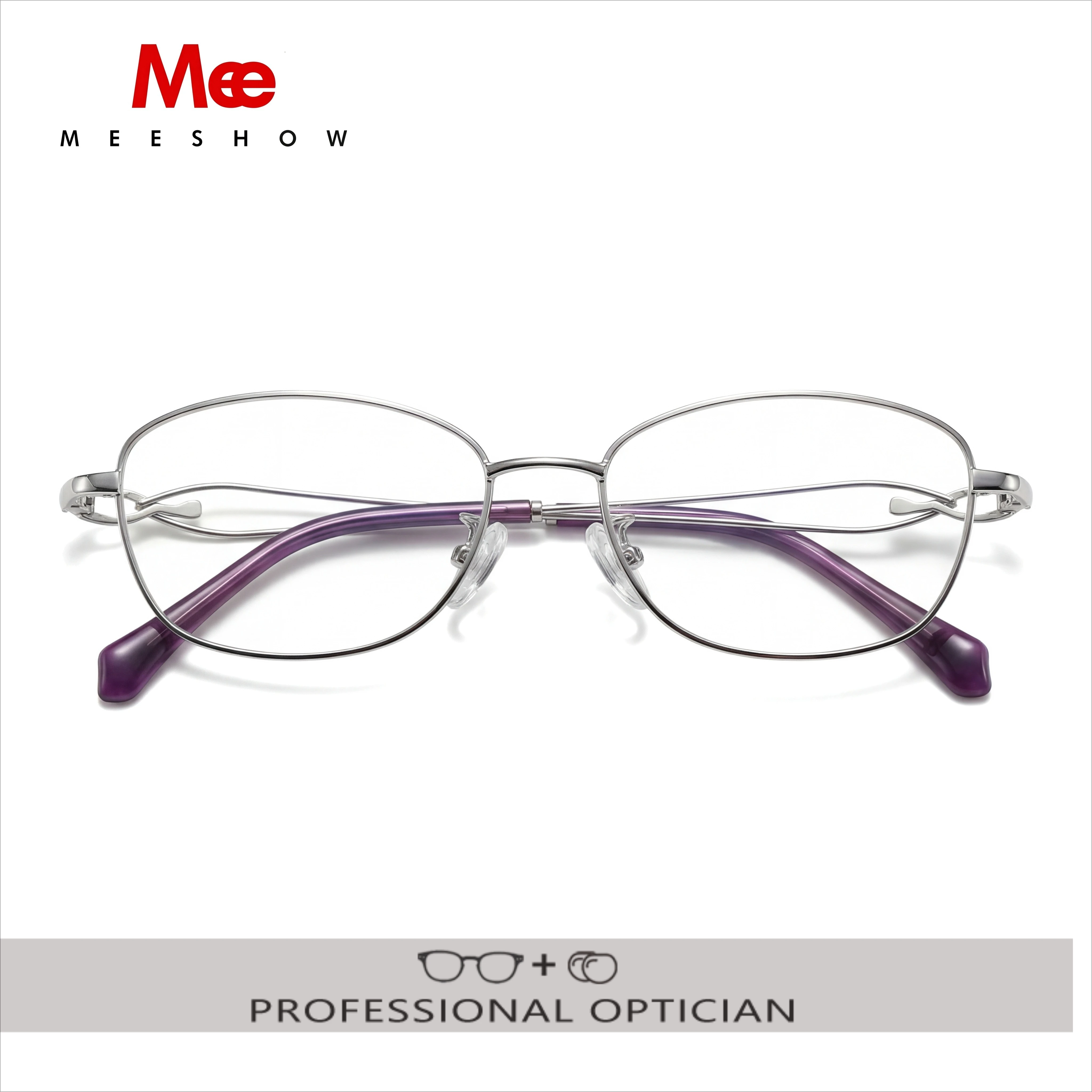 MEESHOW Offical Lady Titanium Prescription Glasses Eyelasses Handmade Elegant Women Quality Myopia Customize Optical Eyewear