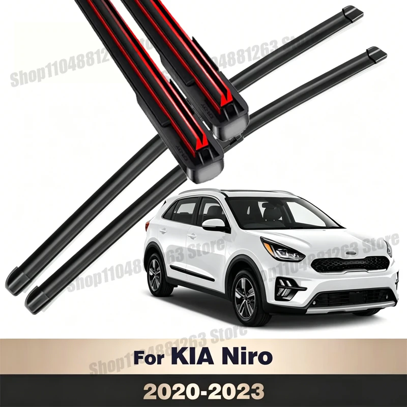 

Front & Rear Wiper Blades For KIA Niro DE 2020-2023 2021 2022 Wiper Windshield Windscreen Window Brushes 26"+16"+12"