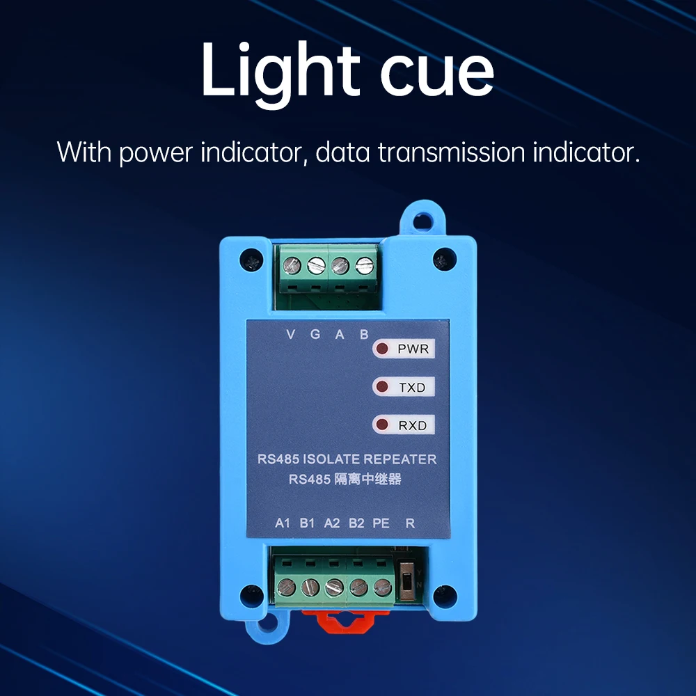 DC12-36V RS485 Isolation Repeater HUB hub 2-port Communication Isolation Module Signal Amplifier Support PROFIBUS PPI MODBUS