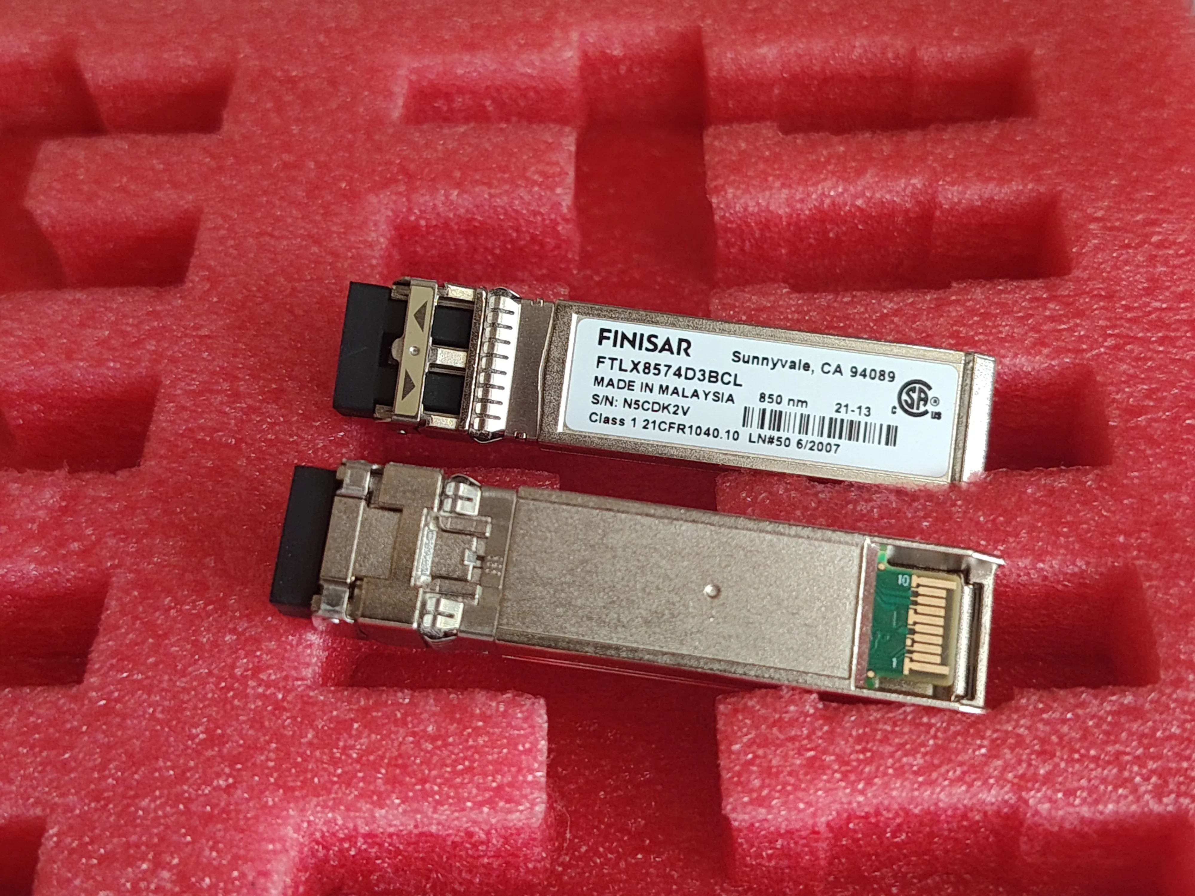 Original 1PCS FINISAR SFP Module 10Gb FTLX8574D3BCL 10G SR 850NM 400M LC SFP  switch finisar 10g fiber switch/10g Transceiver