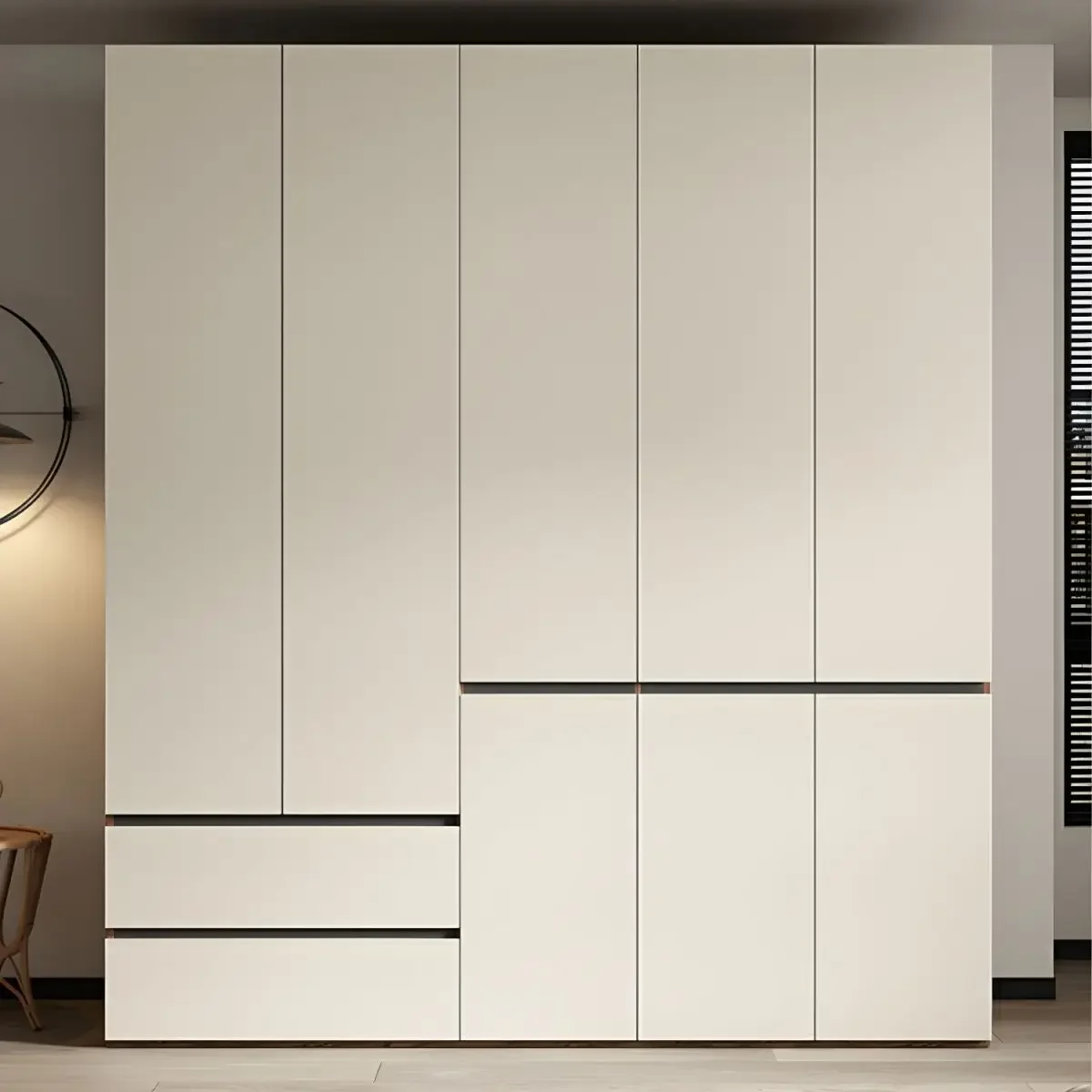 2026 Hot Sale Modern Solid Wood Portable Wardrobe Large Storage Bedroom Furniture Assembled For Living Room Laundry Hall Hotel M view 2