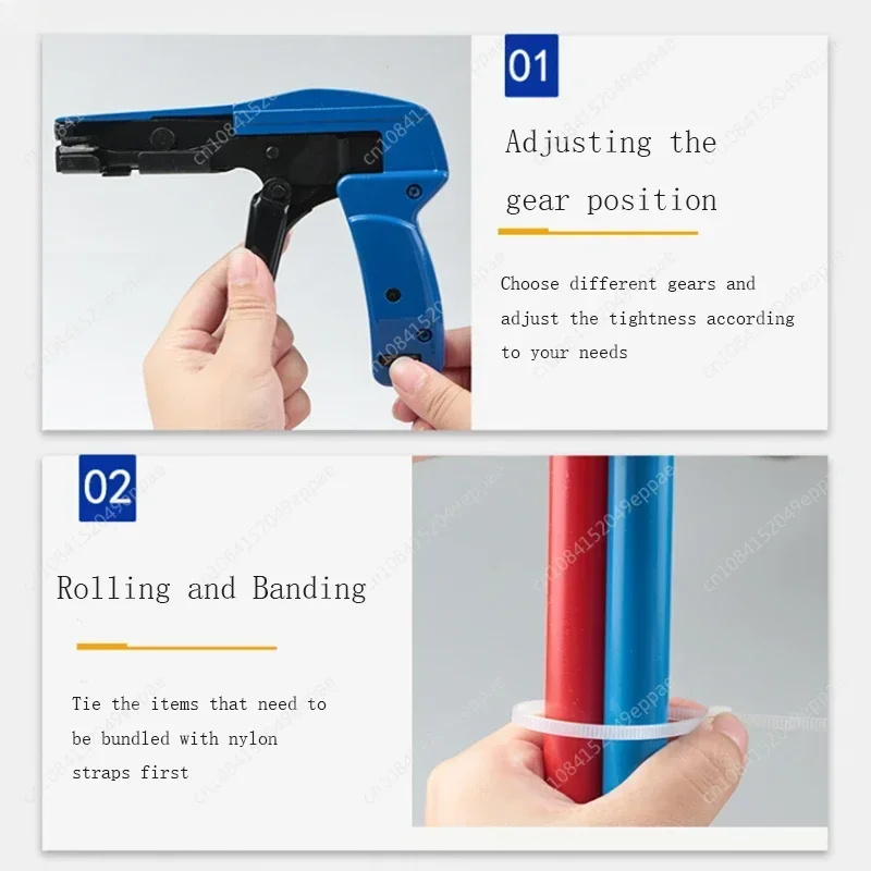 HS-600A Cable Tie Gun Fastening Cutting T*ool Special For Nylon Automatic Tension Cutoff Heavy Duty Hand T*ool